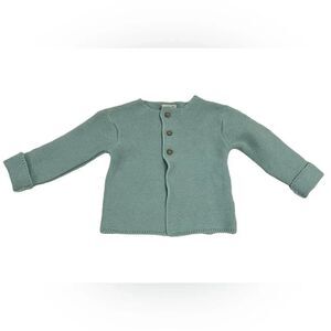 Wedoble Cotton knit green cardigan, NEW, NWOT, 18 months